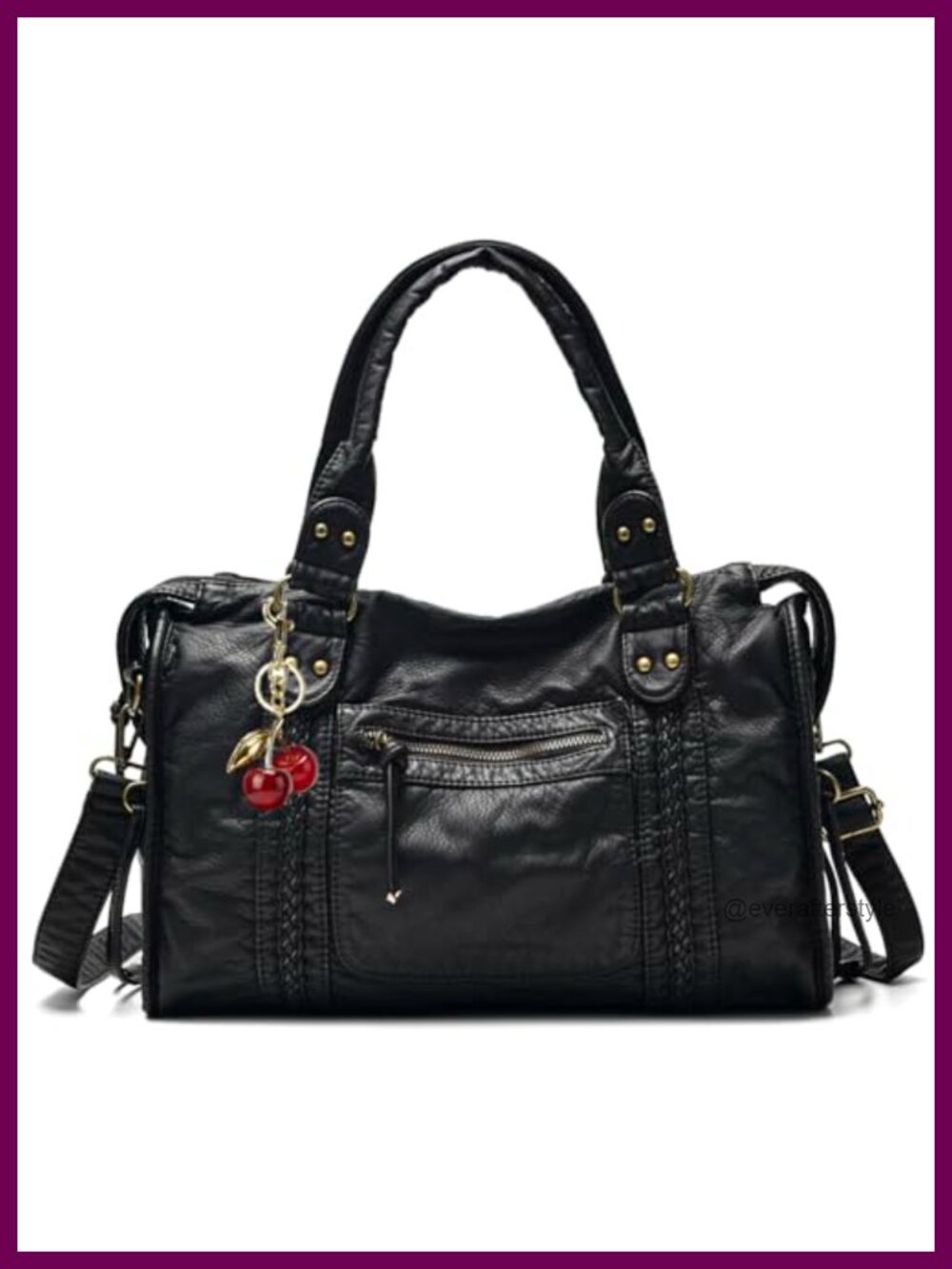 Large PU Leather Crossbody Hobo Bag Womens Shoulder Purse